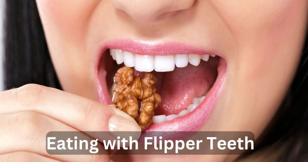 Eating with Flipper Teeth